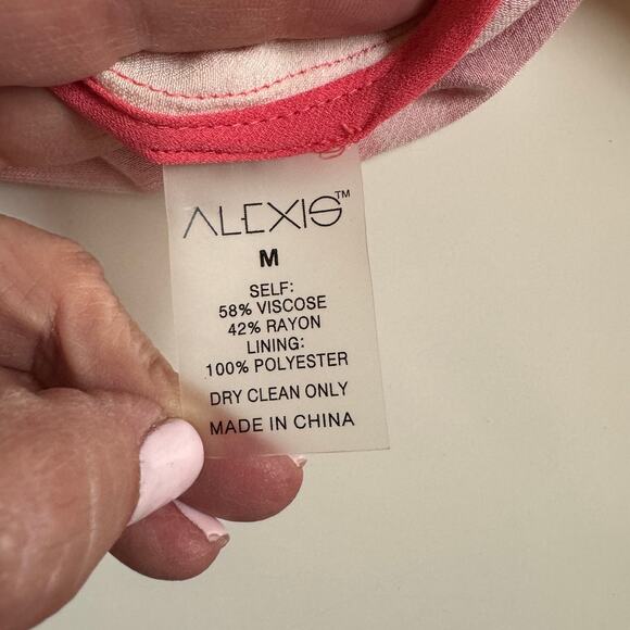 Alexis Vento Dress in Red Feather Revolve Size Medium NWOT Satin Mini Shirtdress - Picture 11 of 14